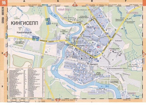 Спутниковая карта кингисеппа с улицами и номерами домов